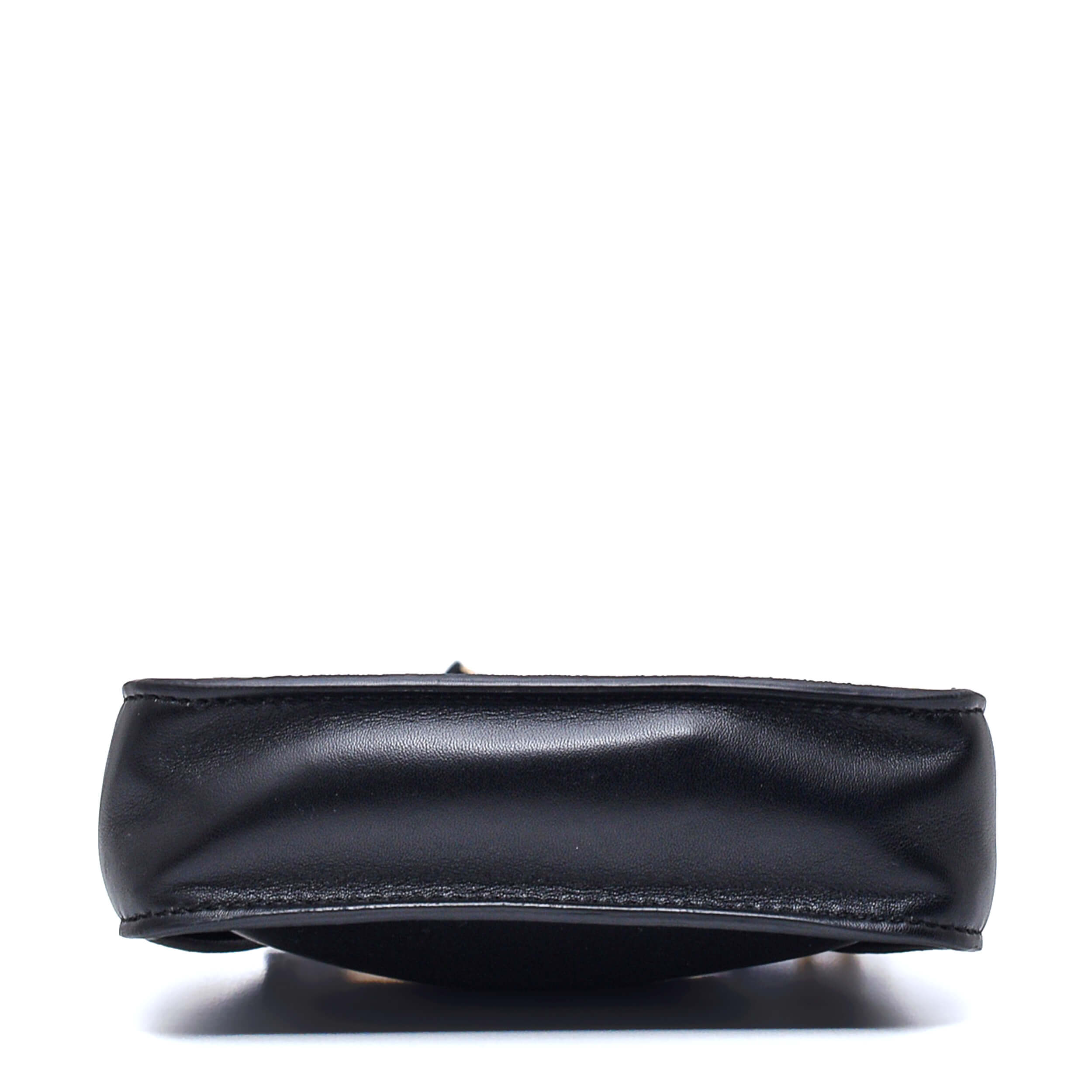 Stella McCartney- Black Leather Logo Mini Crossbody Bag